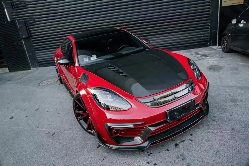High Quality M Dry Carbon Fiber Engine Cover for  Panamera 971 2017-2023 Engine Cover